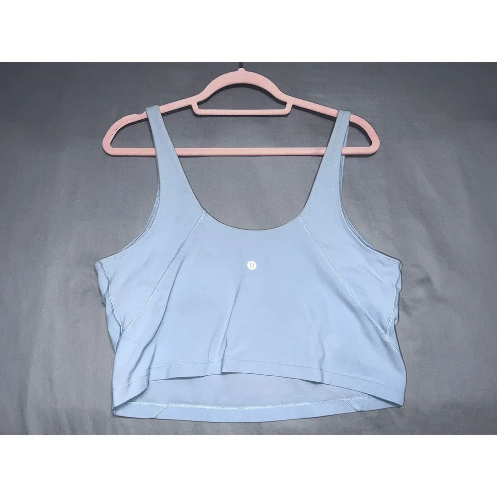 Lululemon Align Tank Top Light Blue Nulu Yoga Crop Bra Top